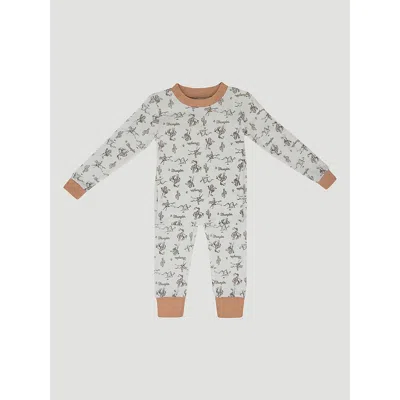 Wrangler Kids' Youth Pajama Set In Cowboys In White
