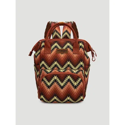 Wrangler Zig Zag Print Backpack In Brown