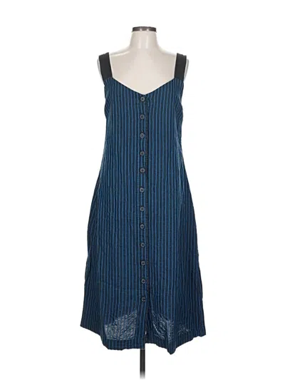 Pre-owned Wrap Casual Dress In Blue
