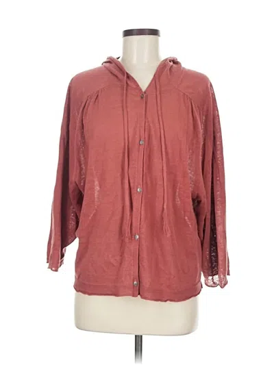 Pre-owned Wrap Poncho In Red