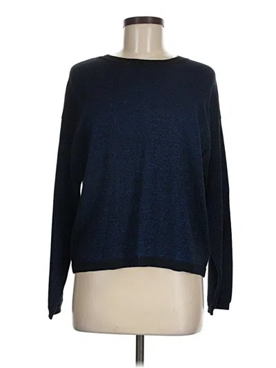 Pre-owned Wrap Wool Pullover Sweater In Blue