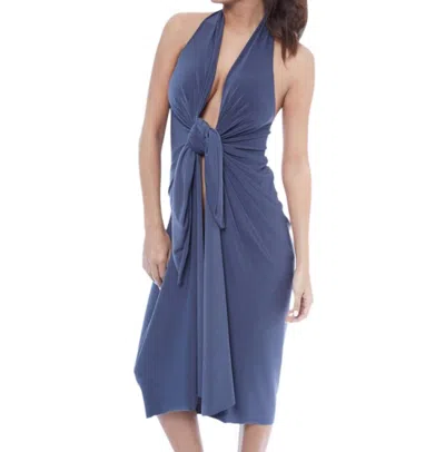WRAPIT BY TISH 7-IN-1 LONG BEACH COVER UP DRESS IN GREY