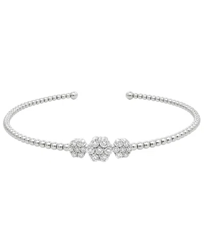 Wrapped Diamond (1/3 Ct. T.w.) Flexi Bangle In Sterling Silver