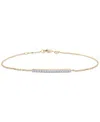 Wrapped Diamond Bar Bracelet (1/10 Ct. T.w.) In 14k Gold, Created For Macy's In Gold