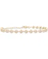 Wrapped Diamond Bezel Tennis Bracelet (1/2 Ct. T.w.) In Sterling Silver Or 14k Gold-plated Sterling Silver, In Gold-plated Sterling Silver