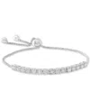 Wrapped Diamond Bolo Bracelet (1/2 Ct. T.w.) In Sterling Silver, 14k Gold-plated Sterling Silver Or 14k Rose In Silver