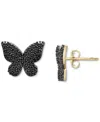 Wrapped Diamond Butterfly Stud Earrings (1/6 Ct. T.w.) In 14k Gold, Created For Macy's (also Available In Bl In Black Diamond