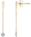Wrapped Diamond Drop Earrings (1/10 Ct. T.w) In 14k Yellow Gold In Gold