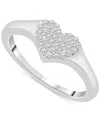 Wrapped Diamond Heart Cluster Ring (1/6 Ct. T.w.) In 10k Gold, Created For Macy's In Metallic