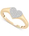Wrapped Diamond Heart Cluster Ring (1/6 Ct. T.w.) In 10k Gold, Created For Macy's In Yellow Gold