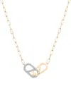 Wrapped Diamond Interlocking Link 18" Pendant Necklace (1/6 Ct. T.w.) In 10k Gold, Created For Macy's In Yellow Gold