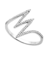 Wrapped Diamond Lightning Bolt Ring (1/6 Ct. T.w.) In 10k Gold Or White Gold, Created For Macy's In White Gold