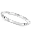 Wrapped Diamond Mini Cluster Stack Band (1/6 Ct. T.w.) In 10k White Gold, Created For Macy's In White Gold