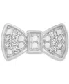 Wrapped Diamond Single Stud Earring (1/20 Ct. T.w.) In 10k White Or Yellow Gold, Exclusively At Macy's In Bow White Gold