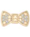 Wrapped Diamond Single Stud Earring (1/20 Ct. T.w.) In 10k White Or Yellow Gold, Exclusively At Macy's In Bow Yellow Gold