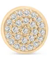 Wrapped Diamond Single Stud Earring (1/20 Ct. T.w.) In 10k White Or Yellow Gold, Exclusively At Macy's In Button Yellow Gold