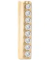 Wrapped Diamond Single Stud Earring (1/20 Ct. T.w.) In 10k White Or Yellow Gold, Exclusively At Macy's In Double Bar Yellow Gold