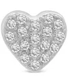 Wrapped Diamond Single Stud Earring (1/20 Ct. T.w.) In 10k White Or Yellow Gold, Exclusively At Macy's In Heart White Gold