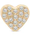 Wrapped Diamond Single Stud Earring (1/20 Ct. T.w.) In 10k White Or Yellow Gold, Exclusively At Macy's In Heart Yellow Gold