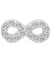 Wrapped Diamond Single Stud Earring (1/20 Ct. T.w.) In 10k White Or Yellow Gold, Exclusively At Macy's In Infinity White Gold