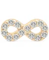 Wrapped Diamond Single Stud Earring (1/20 Ct. T.w.) In 10k White Or Yellow Gold, Exclusively At Macy's In Infinity Yellow Gold