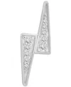 Wrapped Diamond Single Stud Earring (1/20 Ct. T.w.) In 10k White Or Yellow Gold, Exclusively At Macy's In Lightening Bolt White Gold