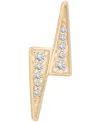 Wrapped Diamond Single Stud Earring (1/20 Ct. T.w.) In 10k White Or Yellow Gold, Exclusively At Macy's In Lightening Bolt Yellow Gold