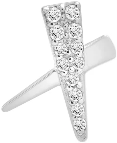 Wrapped Diamond Single Stud Earring (1/20 Ct. T.w.) In 10k White Or Yellow Gold, Exclusively At Macy's In X White Gold