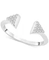 Wrapped Diamond Triangle Cluster Cuff Ring (1/6 Ct. T.w.) In 10k Gold Or 10k White Gold, Created For Macy's In Gold