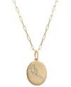 Wrapped Diamond Zodiac Constellation 18" Pendant Necklace (1/20 Ct. Tw) In 10k Yellow Gold, Exclusively At M In Brown