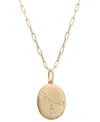 Wrapped Diamond Cancer Constellation 18" Pendant Necklace (1/20 Ct. Tw) In 10k Yellow Gold, Created For Macy In Cancer