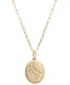 Wrapped Diamond Gemini Constellation 18" Pendant Necklace (1/20 Ct. Tw) In 10k Yellow Gold, Created For Macy In Gemini