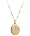 Wrapped Diamond Libra Constellation 18" Pendant Necklace (1/20 Ct. Tw) In 10k Yellow Gold, Created For Macy' In Libra