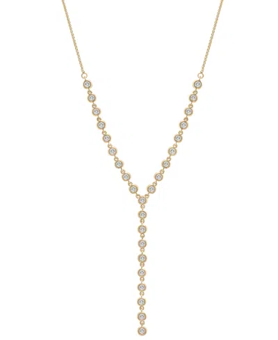 Wrapped In Love Diamond Bezel 17-1/4" Lariat Necklace (1 Ct. T.w.) In 14k Gold, Exclusively At Macy's