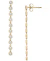 Wrapped In Love Diamond Bezel Drop Earrings (1 Ct. T.w.) In 14k Gold, Exclusively At Macy's