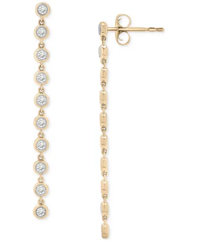 Wrapped In Love Diamond Bezel Drop Earrings (1 Ct. T.w.) In 14k Gold, Exclusively At Macy's