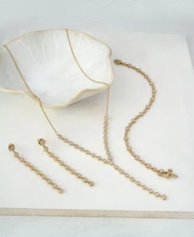Wrapped In Love Diamond Bezel Lariat Necklace Tennis Bracelet Drop Earrings Collection In 14k Gold Exclusively At Ma In White Gold