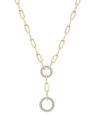 Wrapped In Love Diamond Circle 17" Lariat Necklace (1/2 Ct. T.w.) In 14k Gold, Created For Macy's