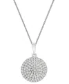 Wrapped In Love Diamond Circle Pendant Necklace (1/2 Ct. T.w.) In 14k White Gold, 16" + 4" Extender, Created For Mac In White Gold