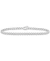 Wrapped In Love Diamond Claw-set Tennis Bracelet (2 Ct. T.w.) In 14k White Gold, Created For Macy's In White Gold