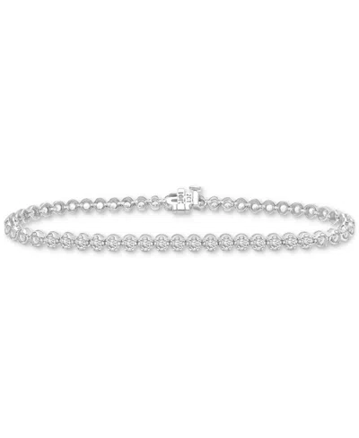 Wrapped In Love Diamond Claw-set Tennis Bracelet (2 Ct. T.w.) In 14k White Gold, Created For Macy's