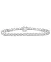 Wrapped In Love Diamond Claw-set Tennis Bracelet (4 Ct. T.w.) In 14k White Gold, Created For Macy's In White Gold