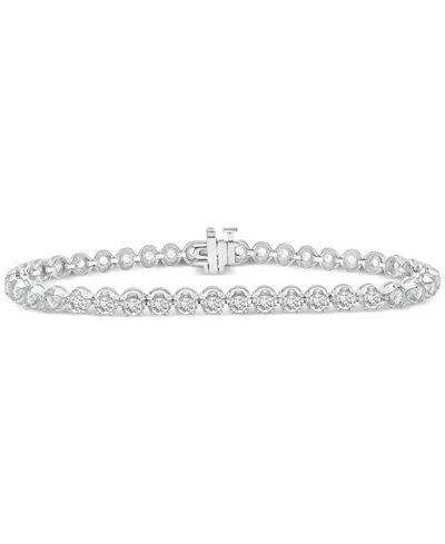 Wrapped In Love Diamond Claw-set Tennis Bracelet (4 Ct. T.w.) In 14k White Gold, Created For Macy's