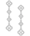 Wrapped In Love Diamond Clover Drop Earrings (1-1/2 Ct. T.w.) In 14k White Gold, Exclusively At Macy's In Gold