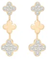 Wrapped In Love Diamond Clover Earrings (1/2 Ct. T.w.) In 14k Yellow Gold In Gold
