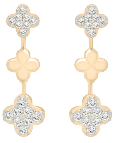 Wrapped In Love Diamond Clover Earrings (1/2 Ct. T.w.) In 14k Yellow Gold