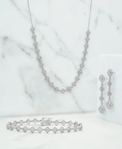 Wrapped In Love Diamond Clover Necklace Tennis Bracelet Drop Earrings Collection In 14k White Gold Exclusively At Ma In Yellow Gold