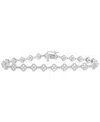 Wrapped In Love Diamond Clover Tennis Bracelet (1 Ct. T.w.) In 14k White Gold, Exclusively At Macy's