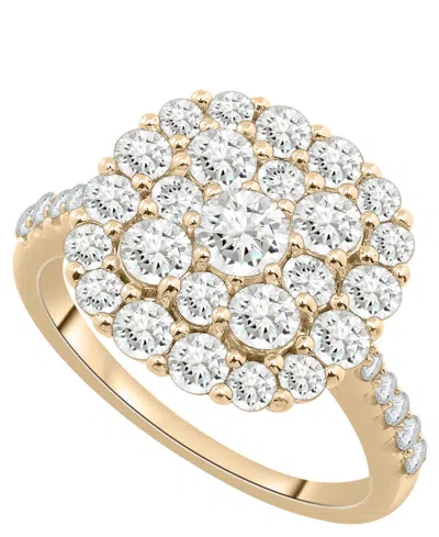Wrapped In Love Diamond Cluster Ring (2 Ct. T.w.) In 14k White Gold, Exclusively At Macy's In Nude
