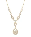 Wrapped In Love Diamond Double Drop Pendant 17" In 14k White Gold Or 14k Yellow Gold (1-1/2 Ct. T.w.), Created For M In Yellow Gold